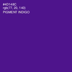 #4D148C - Pigment Indigo Color Image